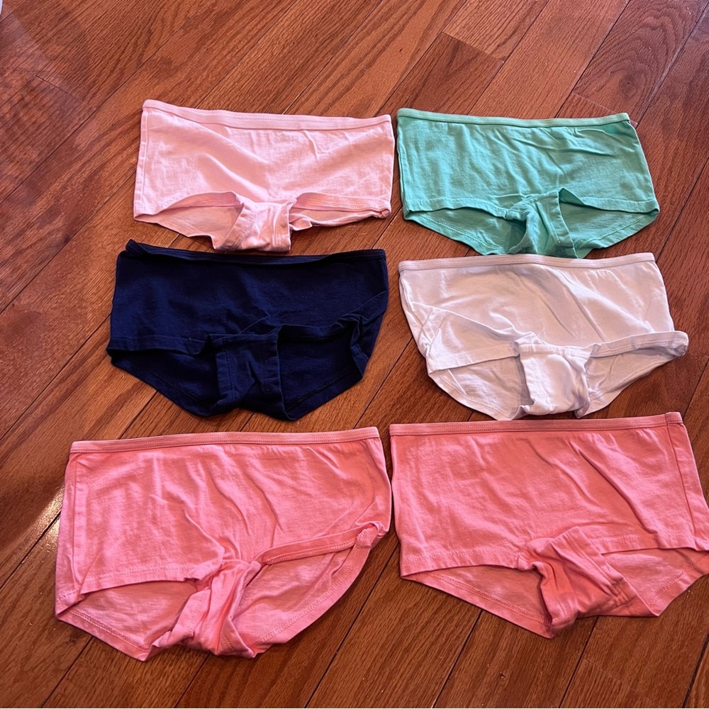 Girls Cat & Jack Boy Shorts Underwear 6 Pack Set Size 8
